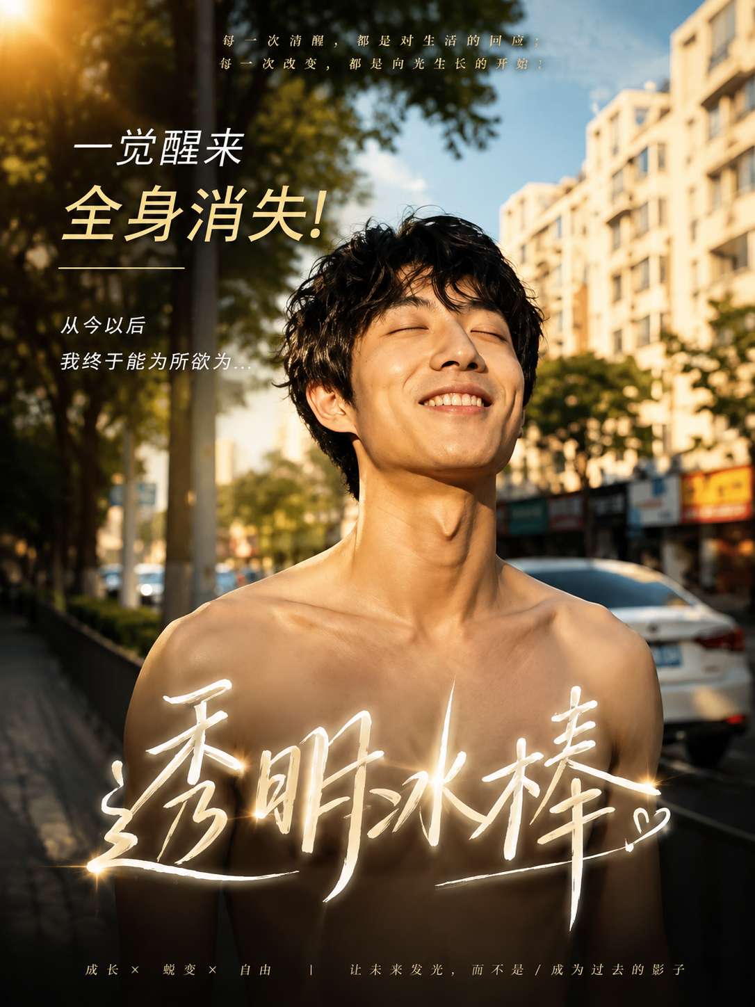 透明冰棒 海报