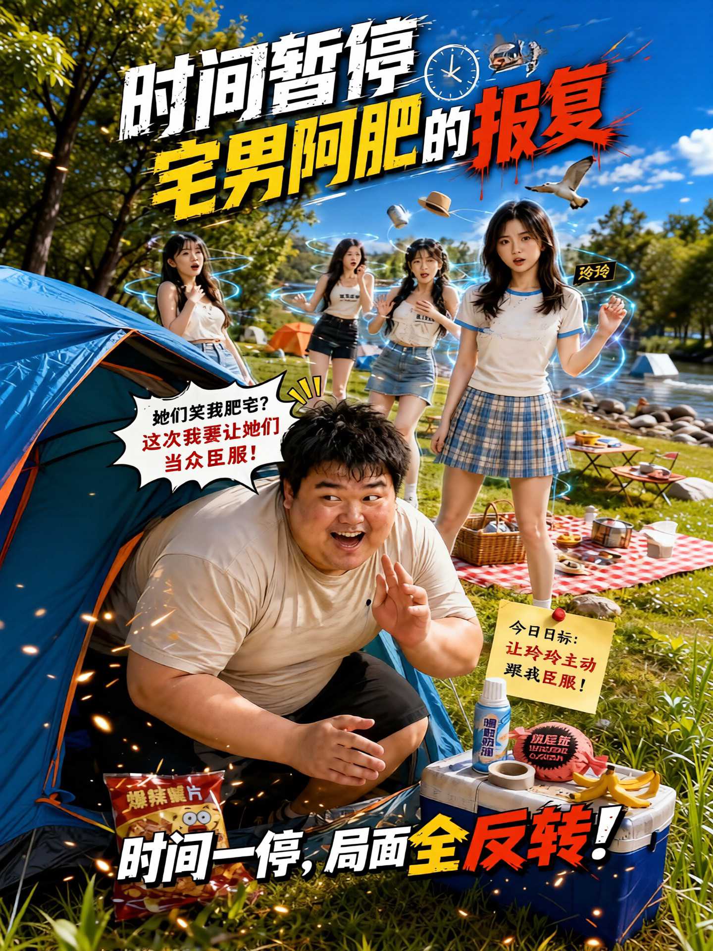 时间暂停宅男阿肥的报复 海报
