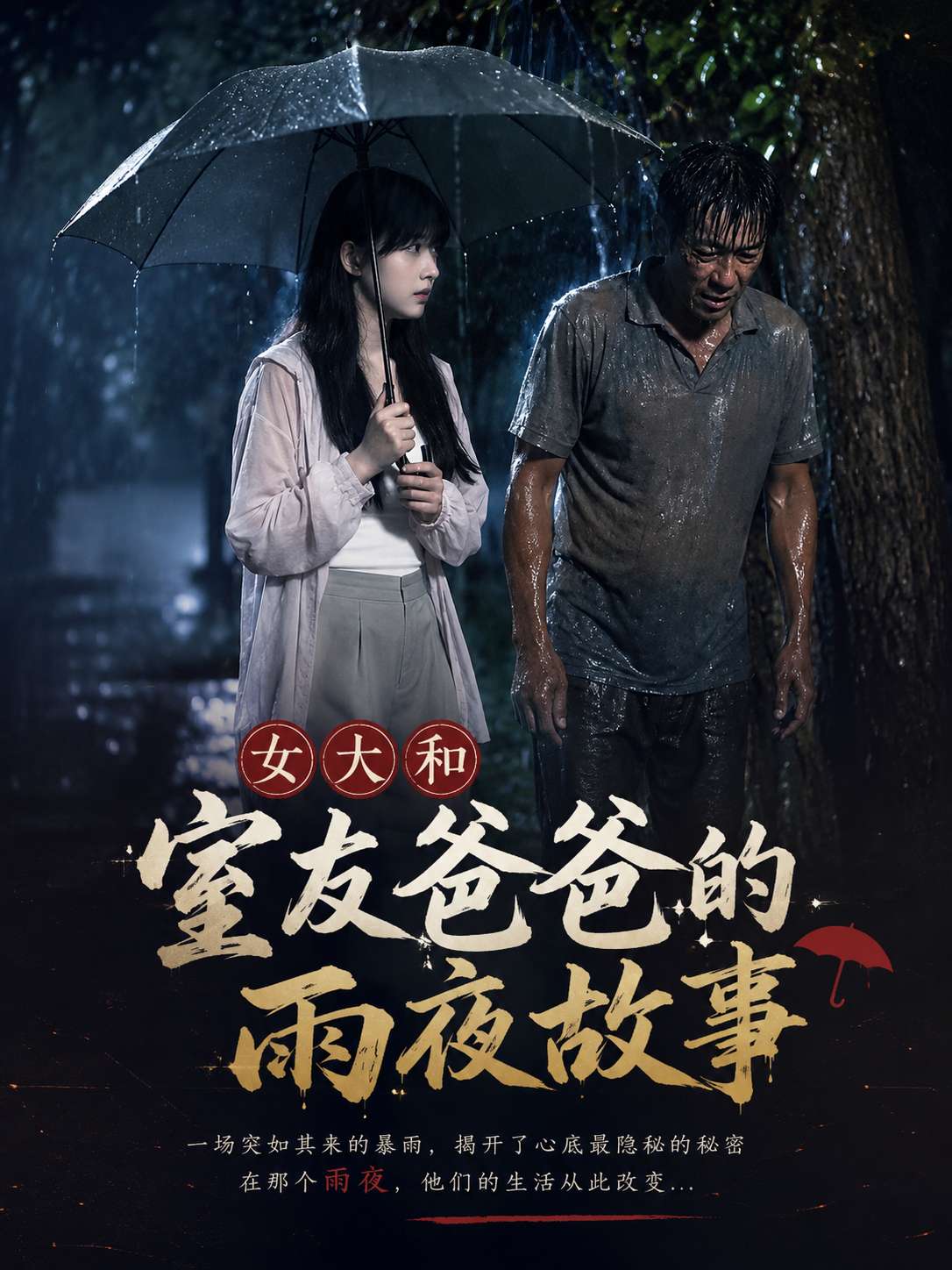 女大和室友爸爸的雨夜故事 海报